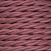 1.5mm Core Decorative Braided Fabric Flex  - 1 Metre Length  - ROSE PINK TWIST