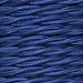 1.5mm Core Decorative Braided Fabric Flex  - 1 Metre Length  - ROYAL BLUE TWIST