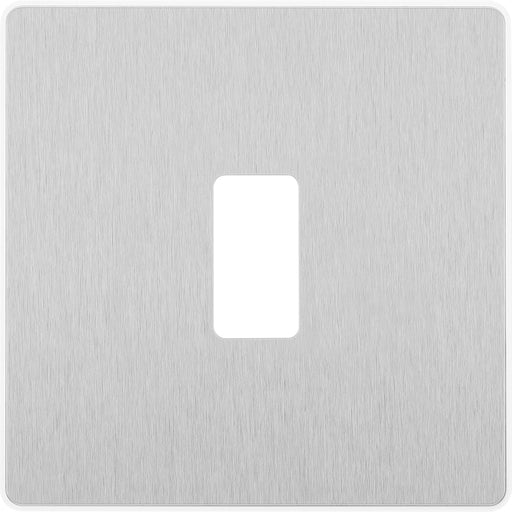 Bg Evolve RPCDBS1W Grid Front Plate Brushed Steel - 1 Gang Evolve Grid BG - Sparks Warehouse