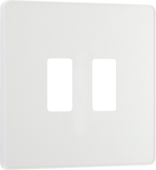 Bg Evolve RPCDCL2W Grid Front Plate Pearlescent White - 2G Evolve Grid BG - Sparks Warehouse