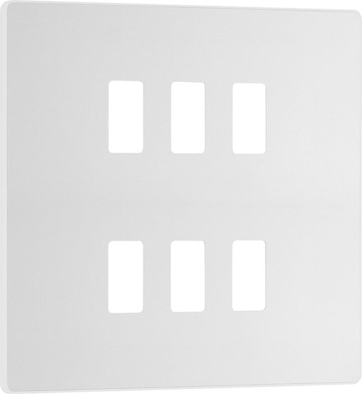 Bg Evolve RPCDCL6W Grid Front Plate Pearlescent White - 6G Evolve Grid BG - Sparks Warehouse