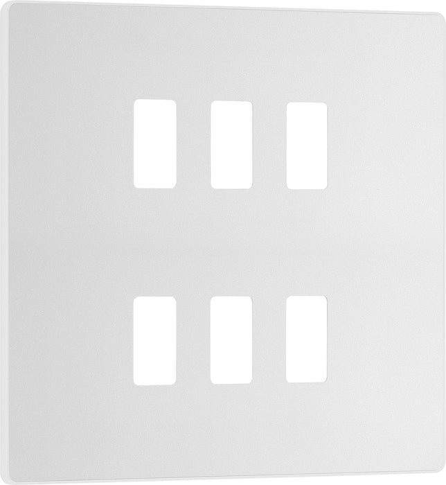 Bg Evolve RPCDCL6W Grid Front Plate Pearlescent White - 6G Evolve Grid BG - Sparks Warehouse