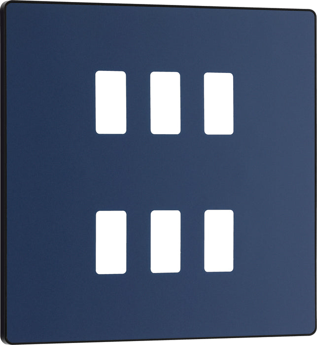 Bg Evolve RPCDDB6B Grid Front Plate Matt Blue - 6G Evolve Grid BG - Sparks Warehouse