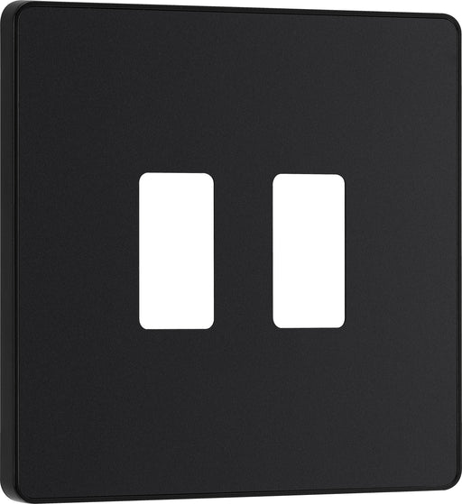 Bg Evolve RPCDMB2B Grid Front Plate Matt Black - 2G Evolve Grid BG - Sparks Warehouse