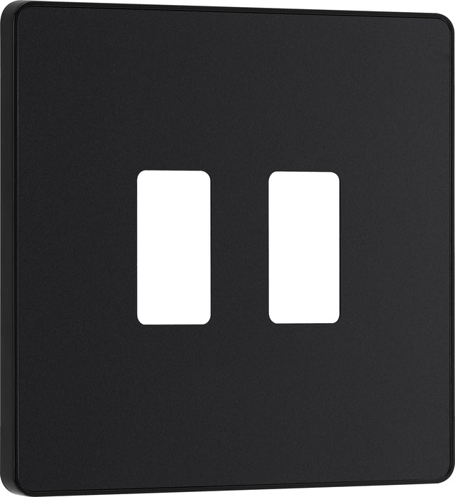 Bg Evolve RPCDMB2B Grid Front Plate Matt Black - 2G Evolve Grid BG - Sparks Warehouse