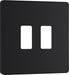 Bg Evolve RPCDMB2B Grid Front Plate Matt Black - 2G Evolve Grid BG - Sparks Warehouse