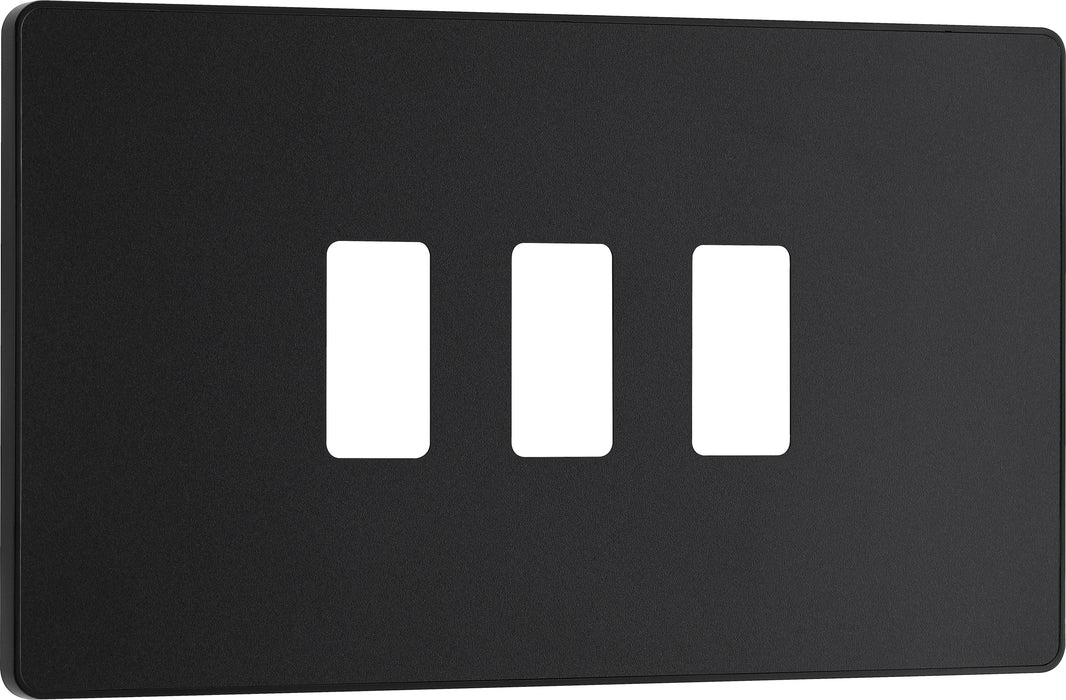 Bg Evolve RPCDMB3B Grid Front Plate Matt Black - 3G Evolve Grid BG - Sparks Warehouse