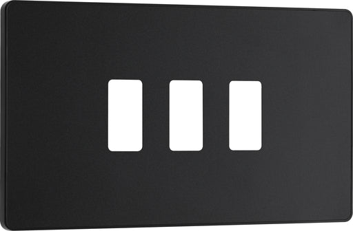 Bg Evolve RPCDMB3B Grid Front Plate Matt Black - 3G Evolve Grid BG - Sparks Warehouse