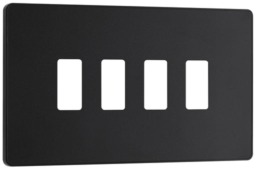 Bg Evolve RPCDMB4B Grid Front Plate Matt Black - 4G Evolve Grid BG - Sparks Warehouse
