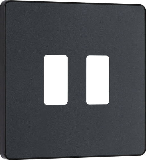 Bg Evolve RPCDMG2B Grid Front Plate Matt Grey - 2G Evolve Grid BG - Sparks Warehouse