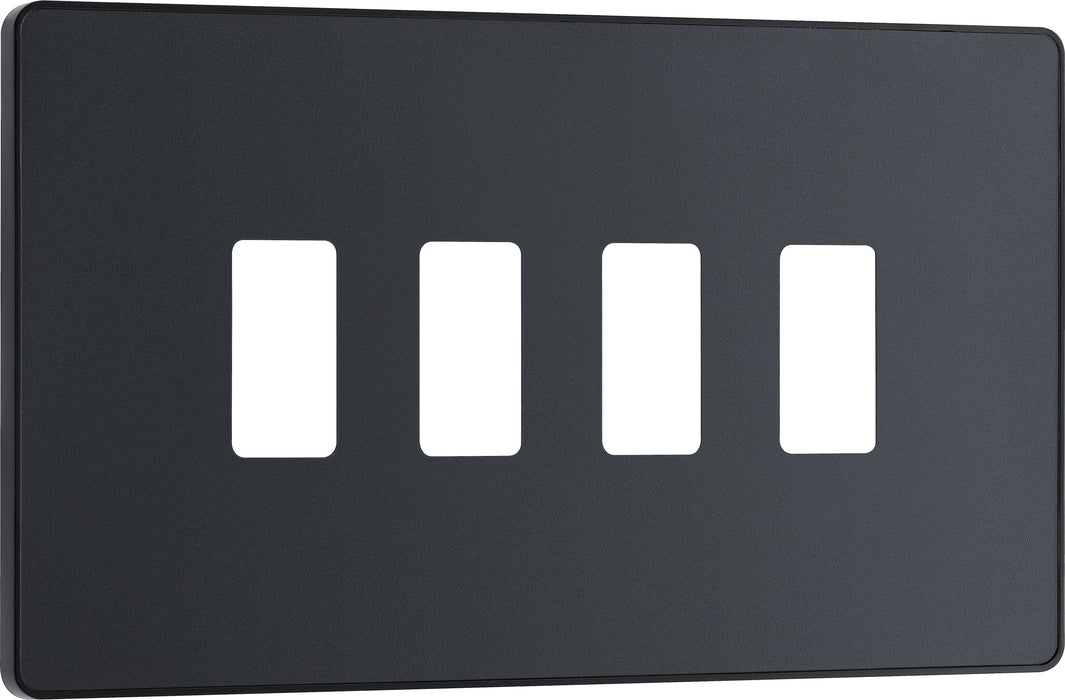 Bg Evolve RPCDMG4B Grid Front Plate Matt Grey - 4G Evolve Grid BG - Sparks Warehouse