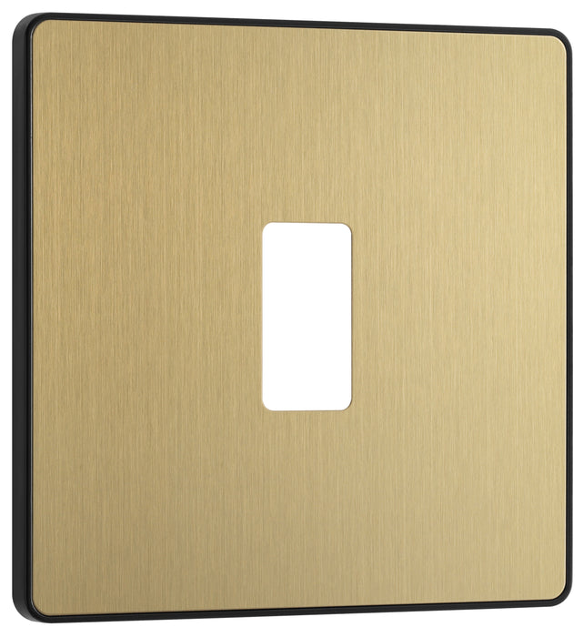 Bg Evolve RPCDSB1B Grid Front Plate Satin Brass - 1G Evolve Grid BG - Sparks Warehouse