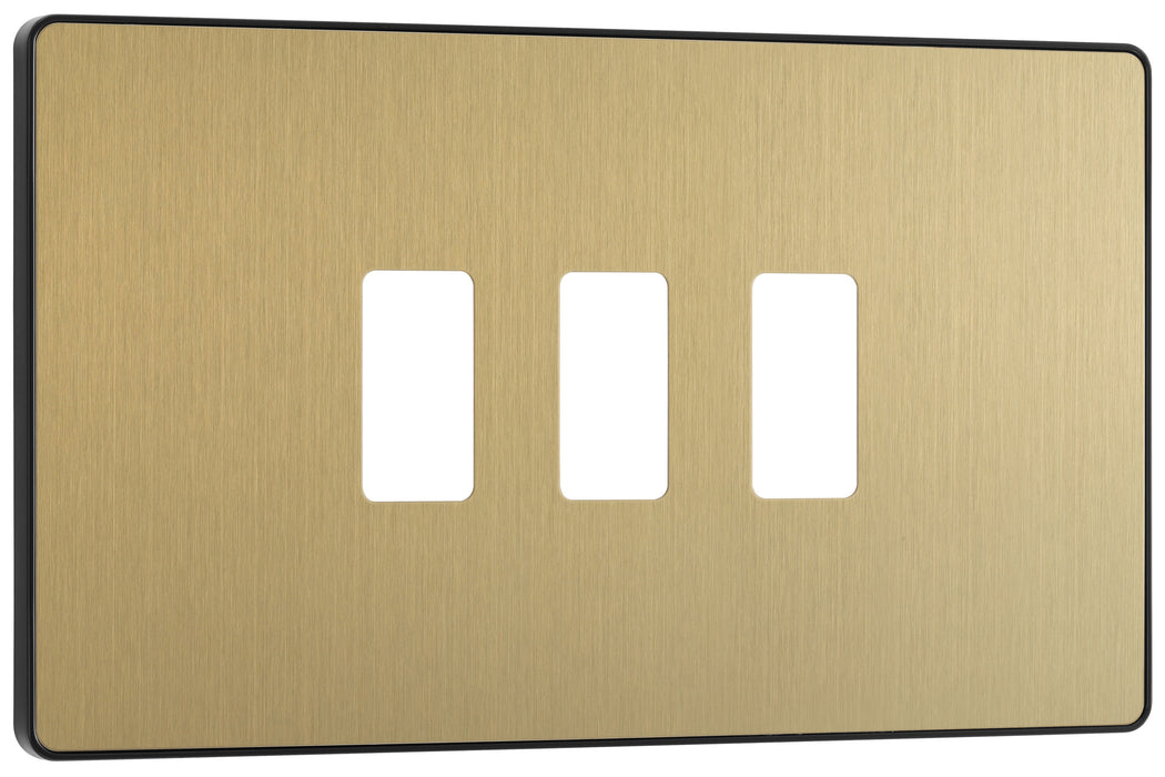 Bg Evolve RPCDSB3B Grid Front Plate Satin Brass - 3G Evolve Grid BG - Sparks Warehouse