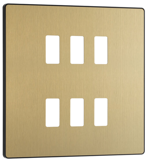 Bg Evolve RPCDSB6B Grid Front Plate Satin Brass - 6G Evolve Grid BG - Sparks Warehouse