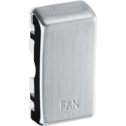 BG Nexus RRFNBS Grid Rocker Labelled  *FAN* Brushed Steel New Nexus Grid BG - Sparks Warehouse