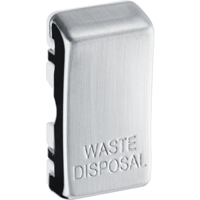 BG Nexus RRWDISBS Grid Rocker Labelled  *WASTE DISPOSAL* Brushed Steel New Nexus Grid BG - Sparks Warehouse