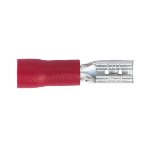 Sealey - RT19 Push-On Terminal 2.8mm Female Red Pack of 100 Consumables Sealey - Sparks Warehouse