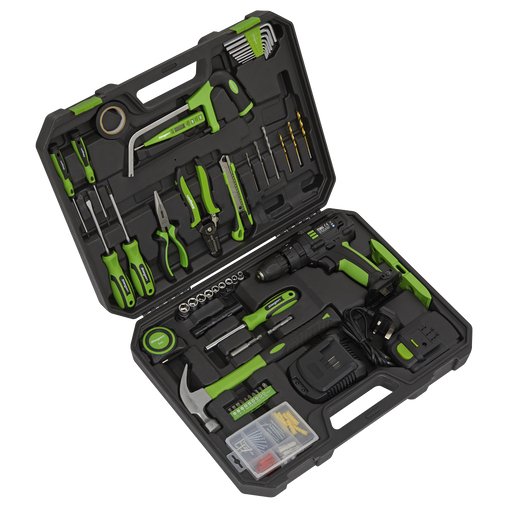 Sealey S01224 - Tool Kit with Cordless Drill 101pc Hand Tools Sealey - Sparks Warehouse