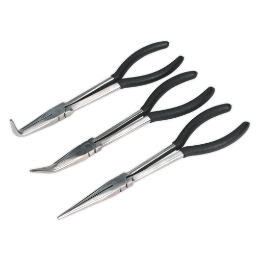 Sealey - S0433 Needle Nose Pliers Set 3pc 275mm Hand Tools Sealey - Sparks Warehouse