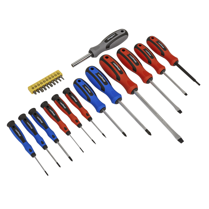Sealey - S0598 Soft Grip Screwdriver & Bit Set 23pc Hand Tools Sealey - Sparks Warehouse