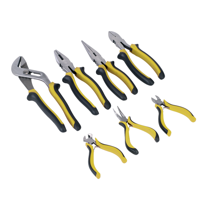 Sealey - S0757 Comfort Grip Pliers Set 7pc Hand Tools Sealey - Sparks Warehouse