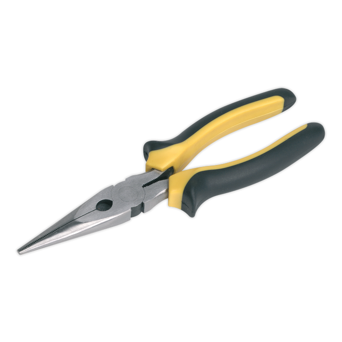 Sealey - S0812 Long Nose Pliers Comfort Grip 200mm Hand Tools Sealey - Sparks Warehouse