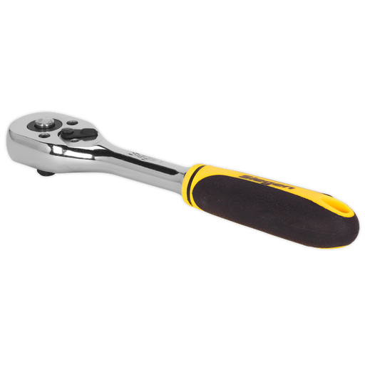 Sealey - S0851 Ratchet Wrench 1/4"Sq Drive Comfort Grip Flip Reverse Hand Tools Sealey - Sparks Warehouse