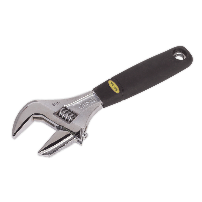 Sealey - S0854 Adjustable Wrench with Extra-Wide Jaw Capacity 200mm Hand Tools Sealey - Sparks Warehouse