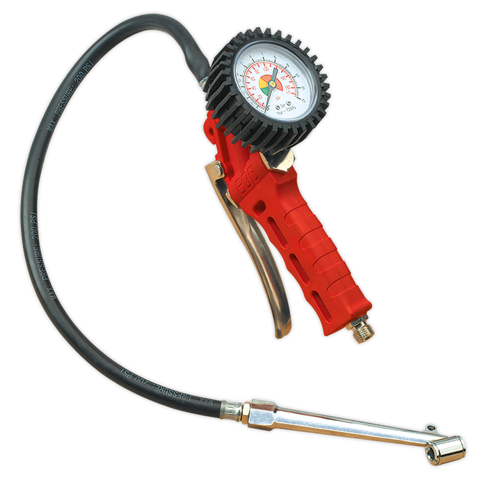 Sealey - SA9312 Tyre Inflator with Twin Push-On Connector Vehicle Service Tools Sealey - Sparks Warehouse