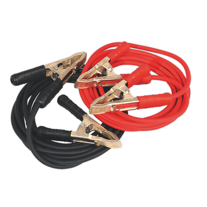 Sealey - SBC/25/5/EHD Booster Cables Extra-Heavy-Duty Clamps 25mm² x 5m Copper 650A Garage & Workshop Sealey - Sparks Warehouse