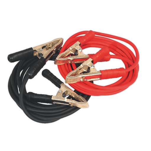 Sealey - SBC/25/5/EHD Booster Cables Extra-Heavy-Duty Clamps 25mm² x 5m Copper 650A Garage & Workshop Sealey - Sparks Warehouse