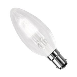 Candle 18w Ba15d/SBC 240v Crompton Clear Energy Saving Halogen Light Bulb - Replaces 25w Standard Halogen Energy Savers Crompton - Sparks Warehouse