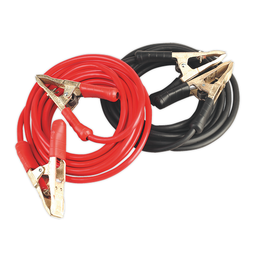 Sealey - SBC50/6.5/EHD Booster Cables Extra-Heavy-Duty Clamps 50mm² x 6.5m Copper 900A Garage & Workshop Sealey - Sparks Warehouse