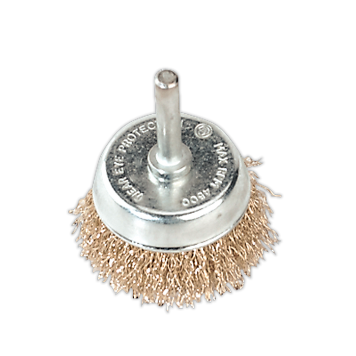 Sealey - SCB50 Wire Cup Brush Ø50mm with 6mm Shaft Consumables Sealey - Sparks Warehouse