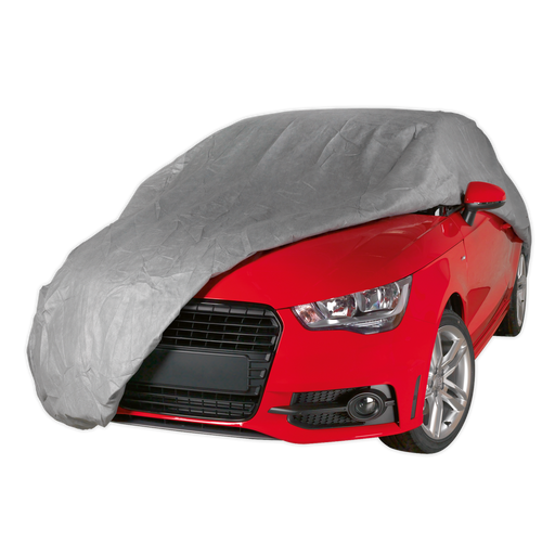 Sealey - SCCM All Seasons Car Cover 3-Layer - Medium Janitorial / Garden & Leisure Sealey - Sparks Warehouse