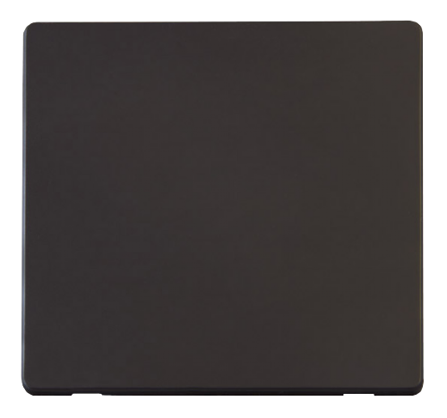 Scolmore SCP060BK - 1 Gang Blank Plate Cover Plate - Black Definity Scolmore - Sparks Warehouse