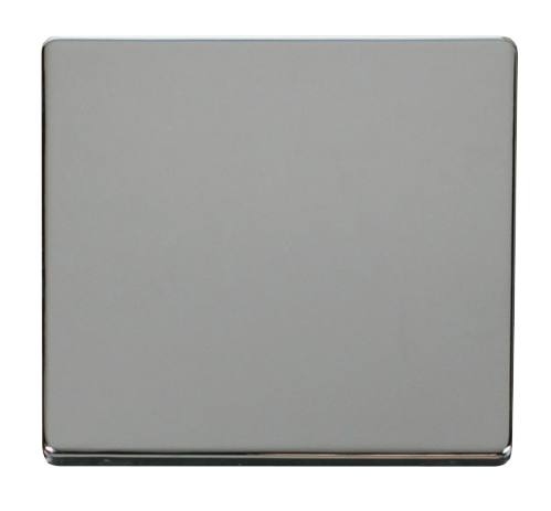 Scolmore SCP060CH - 1 Gang Blank Plate Cover Plate - Chrome Definity Scolmore - Sparks Warehouse