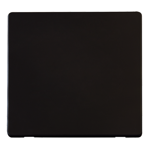 Scolmore SCP060MB - 1 Gang Blank Plate Cover Plate - Matt Black Definity Scolmore - Sparks Warehouse