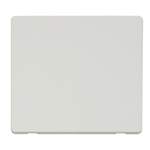Scolmore SCP060MW - 1 Gang Blank Plate Cover Plate - Metal White Definity Scolmore - Sparks Warehouse