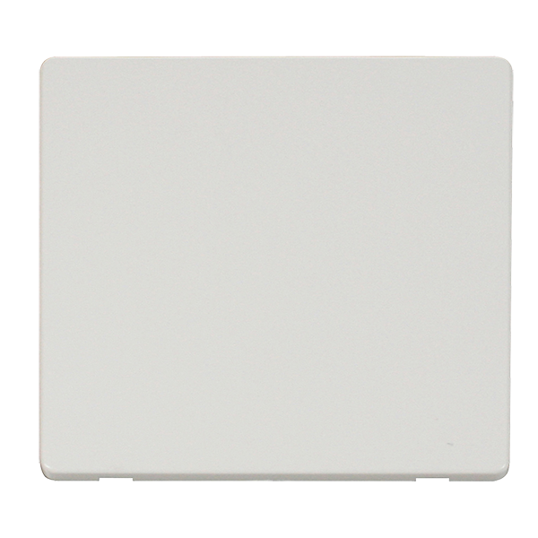 Scolmore SCP060MW - 1 Gang Blank Plate Cover Plate - Metal White Definity Scolmore - Sparks Warehouse