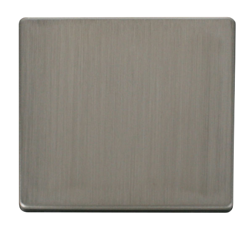 Scolmore SCP060SS - 1 Gang Blank Plate Cover Plate - Stainless Steel Definity Scolmore - Sparks Warehouse