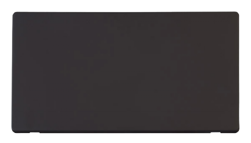 Scolmore SCP061BK - 2 Gang Blank Plate Cover Plate - Black Definity Scolmore - Sparks Warehouse