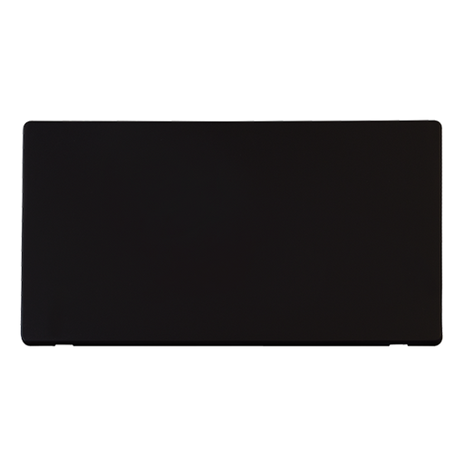 Scolmore SCP061MB - 2 Gang Blank Plate Cover Plate - Matt Black Definity Scolmore - Sparks Warehouse