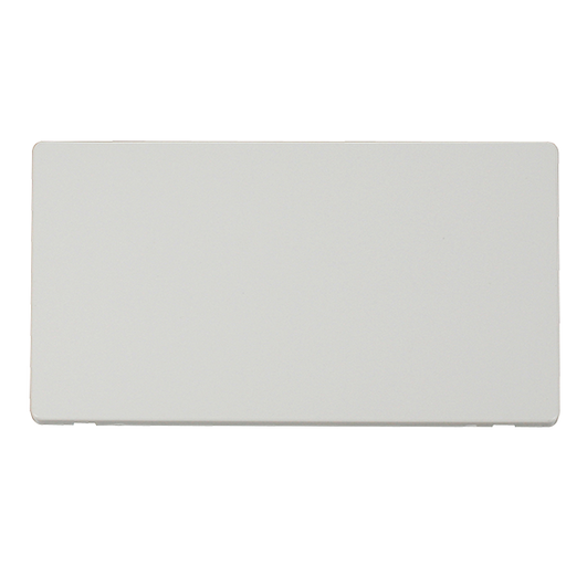 Scolmore SCP061MW - 2 Gang Blank Plate Cover Plate - Metal White Definity Scolmore - Sparks Warehouse