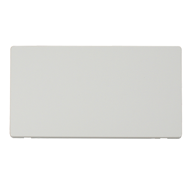 Scolmore SCP061MW - 2 Gang Blank Plate Cover Plate - Metal White Definity Scolmore - Sparks Warehouse