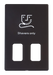 Scolmore SCP100BK - Dual Voltage Shaver Socket Outlet Cover Plate - Black Definity Scolmore - Sparks Warehouse
