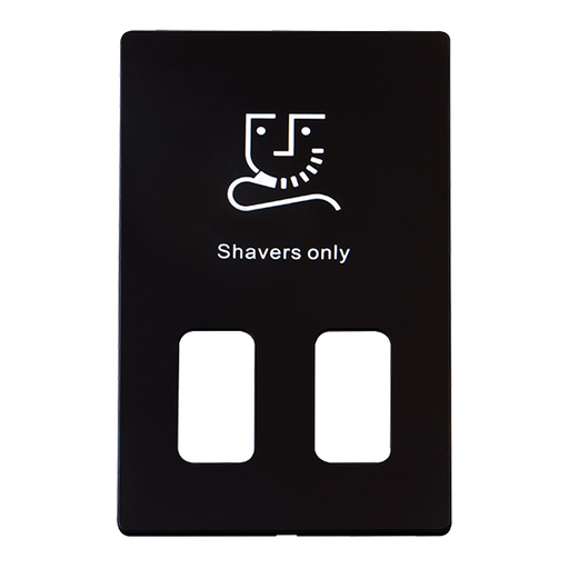 Scolmore SCP100MB - Dual Voltage Shaver Socket Outlet Cover Plate - Matt Black Definity Scolmore - Sparks Warehouse