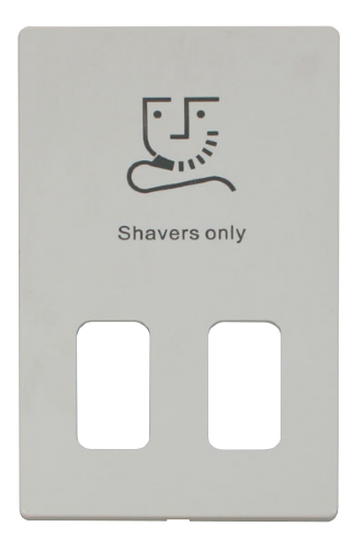 Scolmore SCP100PW - Dual Voltage Shaver Socket Outlet Cover Plate - White Definity Scolmore - Sparks Warehouse