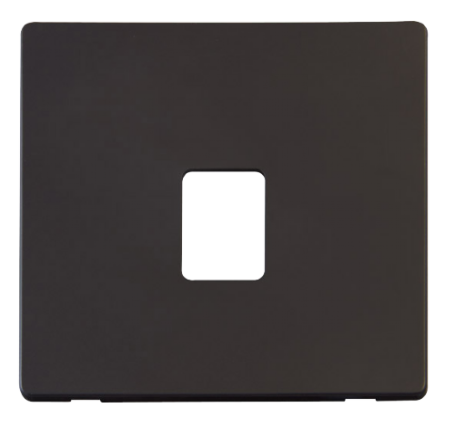 Scolmore SCP115BK - Single RJ11/RJ45 Socket Outlet Cover Plate - Black Definity Scolmore - Sparks Warehouse