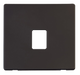 Scolmore SCP115BK - Single RJ11/RJ45 Socket Outlet Cover Plate - Black Definity Scolmore - Sparks Warehouse